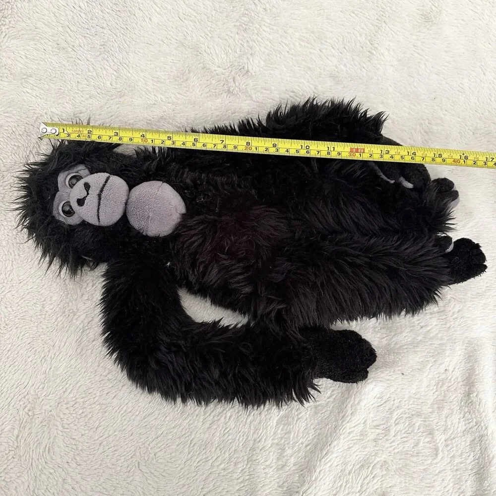 SOS Save Our Space Black Gorilla Monkey Long Arm Realistic Plush Toy Stuffed